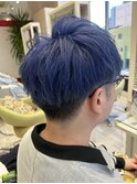 ナチュラルマッシュ デザインカラーネイビーブルー