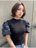大人可愛い20代30代40代ウルフレイヤーボブマッシュショートボブ