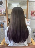 透明感ブラウン×ラベンダーグラデーション