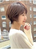 黄金比大人のひし形シルエットショートボブ
