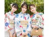 9周年限定【浴衣選び放題セット】新作浴衣もヘアセットもぜーんぶ混み