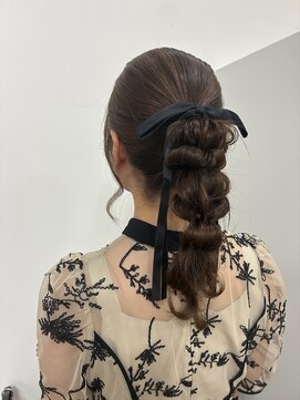 ヘアセット専門サロン by OKINAWA WATABE WEDDING 北谷店 高めの編みおろし