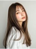 [元住吉駅/髪質改善/縮毛矯正/黒髪/小顔/ココアベージュ]