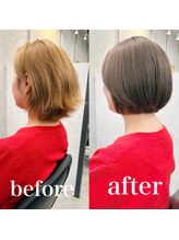 ヘアサロン ドットプラス 町田店(dot. plus)&nbsp;時短ボブ×ラベンダーグレージュ/ミディアムヘア/イルミナ/町田