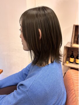 ラブハーツアンドビーヒガシウメダ(luve heart's And Be higashiumeda) オリーブベージュ×ミディアムレイヤー