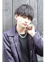 ヴェイン 渋谷(vain)&nbsp;渋谷美容室黒髪センターパートメンズカットパーマk