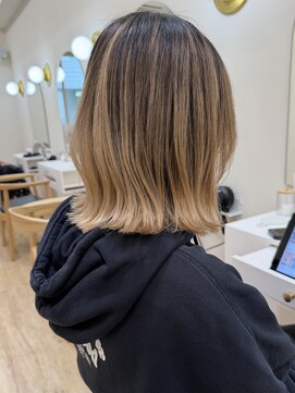 セイドット リー(Say. Ree) say.アッシュボブミニボブくびれボブレイヤーボブデザインカラー