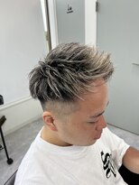 ログ バイ ハッシュタグ フリー(LOG by#Free) ジェットモヒカンフェード×ホワイトメッシュ