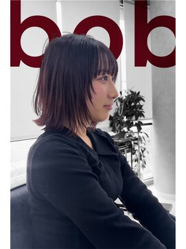 フランチェスカドットボブ(francesca.bob) ピンクバイオレット×レイヤーボブ【田野剛大】梅田