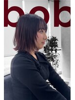 フランチェスカドットボブ(francesca.bob) ピンクバイオレット×レイヤーボブ【田野剛大】梅田