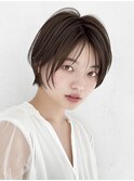 ンサムショート×抜け感ショート/黒髪ショート