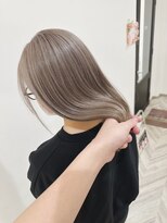 チェレ ブラン 堺東店(Chere brun)&nbsp;ハイライトグレージュ×グレーヘア×ラテベージュ×髪質改善