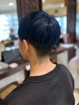 ヘアリゾート粋 ティガ 池袋店(tiga)&nbsp;メンズ/ブリーチカラー/ネイビーブルー/フェードカット