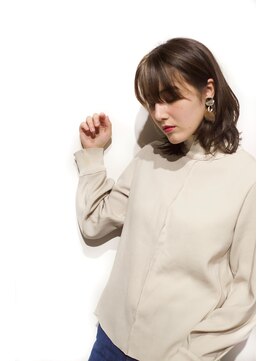 レンジシ オモテサンドウ(RENJISHI omotesando) RENJISHI 緩いパーマのミディアムボブ (青山　表参道)