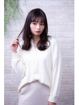 ヘアーアートシフォン 池袋西口店(Hair art chiffon)&nbsp;伸ばしかけくせ毛風くびれセミディ無造作カールインナーカラー