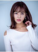 外ハネスリークボブ☆大人可愛いピンクグレージュ　K