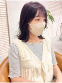 20代～30代大人ナチュラル外ハネボブ前髪似合わせカット［仙台］