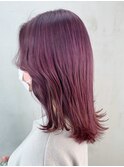 ピンクバイオレット_フェミニンロングダークアッシュ_ba381231
