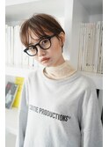 大人可愛い丸みショート耳掛けマッシュひし形小顔 10代20代