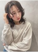 くせ毛風ナチュラルウルフ無造作ゆるパーマ