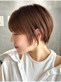30代40代大人女性/前髪ありショートボブ/ショートヘア/髪質改善