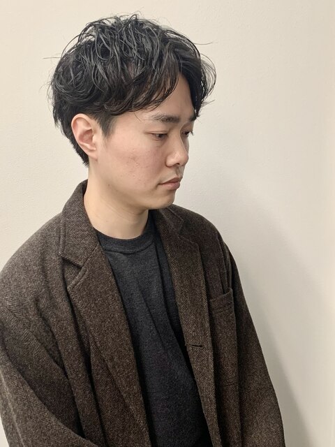 ２０代イケメンビジネスニュアンスパーマ【河原町】３０代４０代