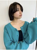 ホワイトグレージュ/ミニウルフ/デジタルパーマチェリーブラウン