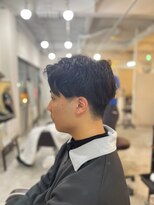 メンズカット バイ ソイクフ(メンズカット by SOY-KUFU)&nbsp;MEN'SHAIRアッシュブラックカルマパーマダークアッシュ