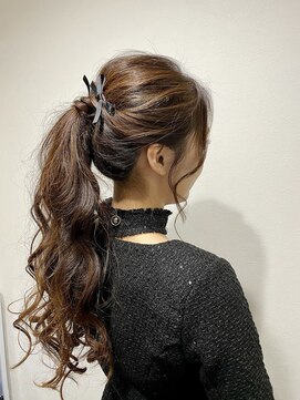 ランソ 成田店(RUNSO) ルーズポニーテール×ブラウンベージュカラー