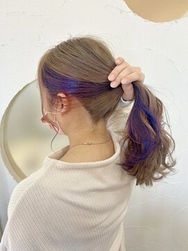 ヘアメイク シンズ レインボー(Hair Make SHIN'S RAINBOW) インナーカラー/パープルインナー/デザインカラー/高松