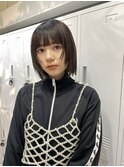 ◎切りっぱなしボブ縮毛矯正ミニボブストレートパーマ