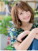 乾かすだけ韓国風斜めバング小顔くびレイヤーh3戸頭20代30代40代