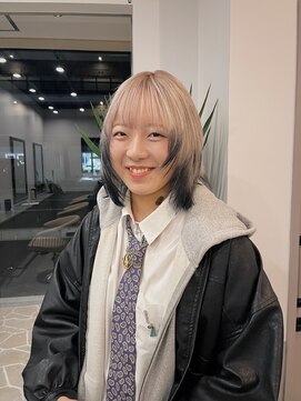 ドッグスター(dog star) 顔周りレイヤーフェイスレイヤー裾カラーデザインカラーベージュ