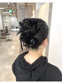ヘアアレンジ　卒業式ヘア　ボブアレンジ　博多