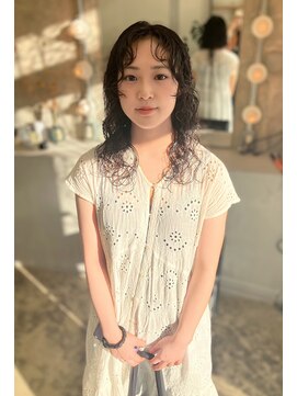 マメ(mame) しっかりパーマ/ミディアム/前髪パーマ