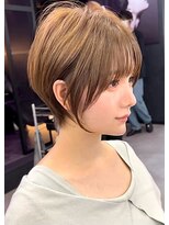 ブレス ヘアデザイン(BLESS hair design)&nbsp;東静岡ショートボブくびれショートイルミナカラー顔周りレイヤー