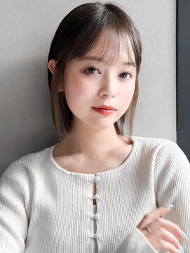 リヤン 表参道(lyann) 斜めバングうるツヤ大人ガーリーワンカールレイヤーカット
