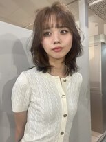ニルバ(niLva)&nbsp;韓国レイヤー韓国風レイヤーボブ×透明感ピンクベージュ