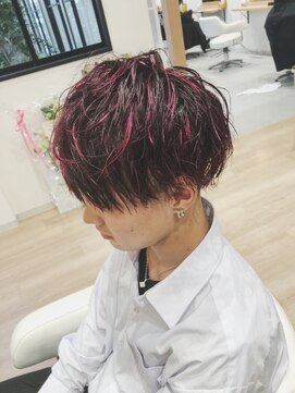 韓国マッシュ マッシュレイヤー メンズmensハイライト L アヴァンス 堺新金岡駅前店 Avance のヘアカタログ ホットペッパービューティー