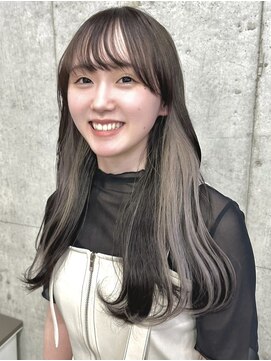 サクラ オモテサンドウ(SAKURA) 夏休み限定！隠せるインナーカラーホワイトグレージュ