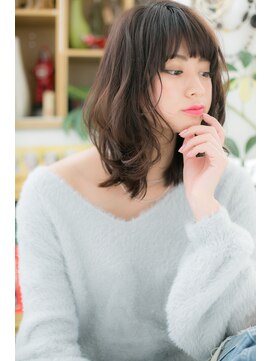 カバーヘア ブリス 戸田公園西口店(COVER HAIR bliss) 斜めバングインナーカラー小顔くびれヘアc5戸田公園20代30代40代