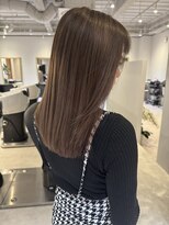 マルフェ 天王寺(marfe)&nbsp;アッシュベージュミディアムストレート#透明感カラー/髪質改善