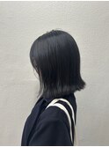 ブルーブラック/髪質改善/前下がりボブ