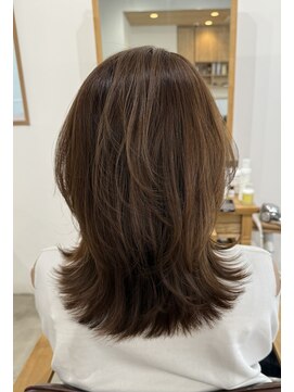 ラメル(RAMEL) ナチュラル白髪ぼかしハイライト+レイヤースタイル+補強TR