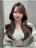 韓国ウェーブヘア前髪カットレイヤーカット髪質改善銀座