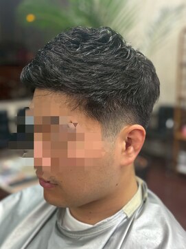 理容 鮎川 アイロンパーマ