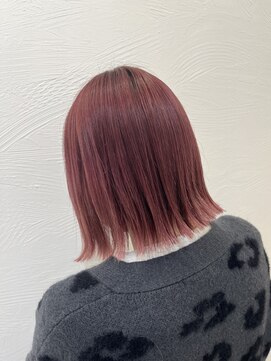 エヌ 北千住(N) チェリーピンクにボブカット