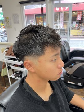 バーバー ダブル(BARBER W) ニュアンスパーマ×ミディアムフェード