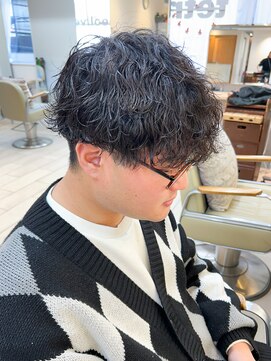 フラッグヘアー 博多駅前店(Flag HAIR) ラウンドマッシュ無造作マッシュ波巻きパーマ
