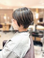 ユウヘアー 石川橋店(U Hair)&nbsp;ショートボブ 白髪ぼかしハイライト